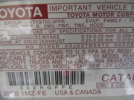 2001 Toyota Highlander Limited White 3.0L AT 4WD #Z24661